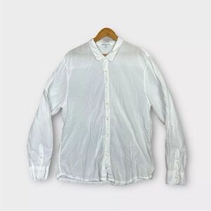 James Perse Los Angeles Womens White Button-Up Shirt Size 4 Ultra Light Weight